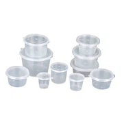 Круглый пластиковый контейнер для еды на вынос